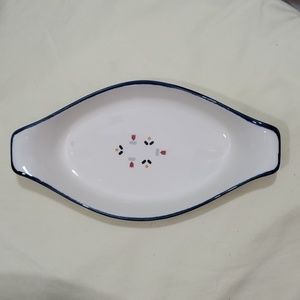 COUNTRY BORDERS#4 / JCPenny-Vintage Ceramic Au Gratin Dish-Japan-Cottagecore-EC